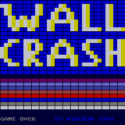Wall Crash (set 1) Title Screen
